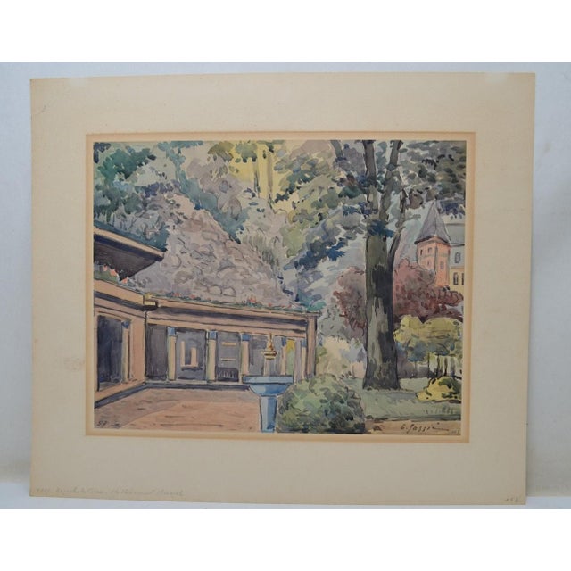 Georges Massie (French 1900-1975) Watercolor "Bagnoles De L'orne. Thermal Establishment", 1957, Signed For Sale - Image 13 of 13