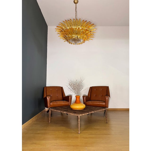 Vintage Hanging Light with 82 Amber Glasses, 1990s For Sale - Image 6 of 18