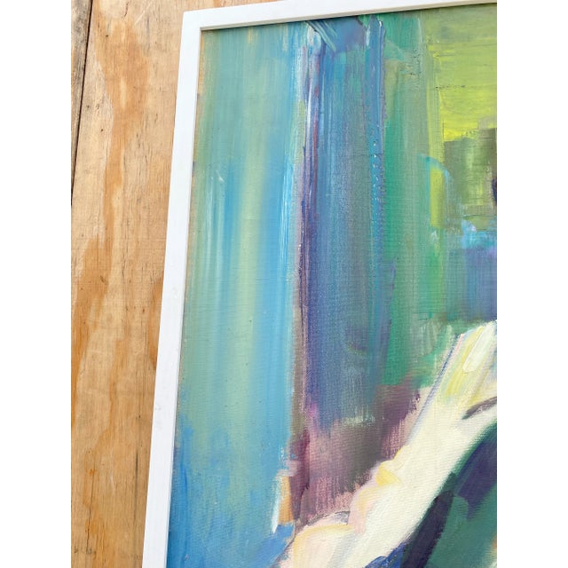 Late 20th Century Vintage Original Oil Portrait B. Yutarian For Sale - Image 5 of 8