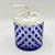 Mid-Century Modern Art Glass Jars with Blue Cut in Clear Crystal Biscuit Barrels with Silver-Plated Mounts, 1950s, Set of 2 For Sale - Image 9 of 18