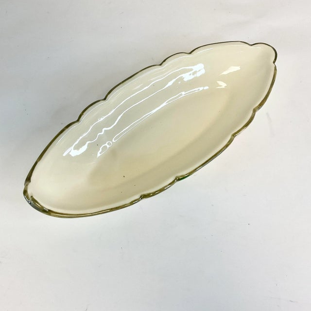 Ceramic Mid-Century Americana Boho Chic Franciscan Desert Rose Gondola Olive Relish Serving Bowl For Sale - Image 7 of 8