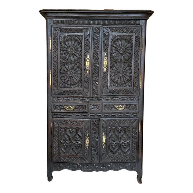 19th Century Cupboard or Cabinet, Walnut, Castillian Influence, Spain, Restored For Sale