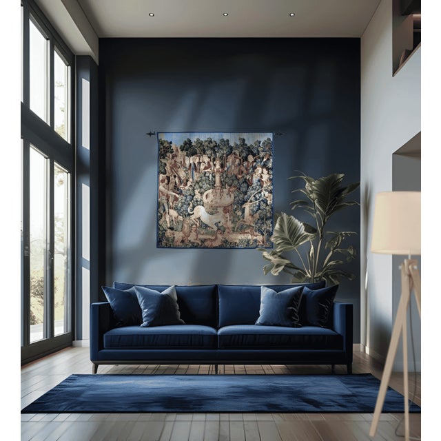 This beautiful tapestry is woven on a jacquard loom by skilled weavers, keeping alive the centuries old tradition of...