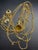 This mid-century modern (MCM) Victorian Revival multi-strand necklace by Goldette features a striking, enormous faceted...