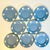 English Vintage English Wedgwood Jasperware Cream Intaglios on Pale Blue Appetizer or Dessert Plates - Set of 8 For Sale - Image 3 of 13