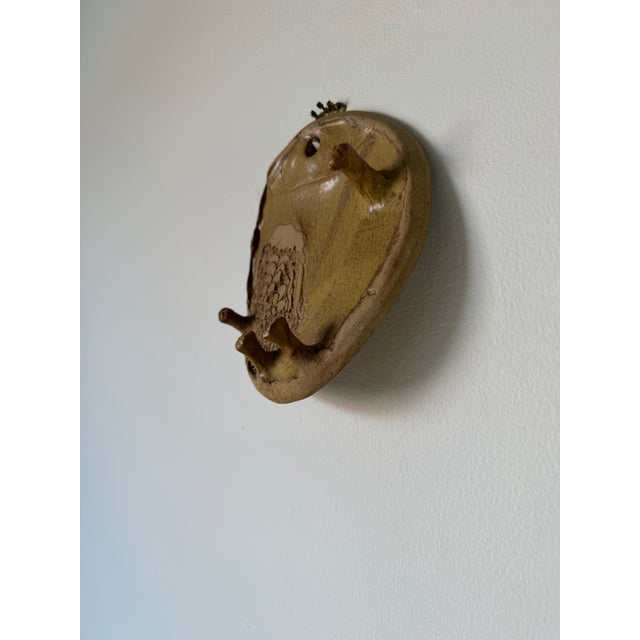 Vintage Organic Handmade Abstract Studio Pottery Wall Sculpture, Unsigned For Sale - Image 12 of 12