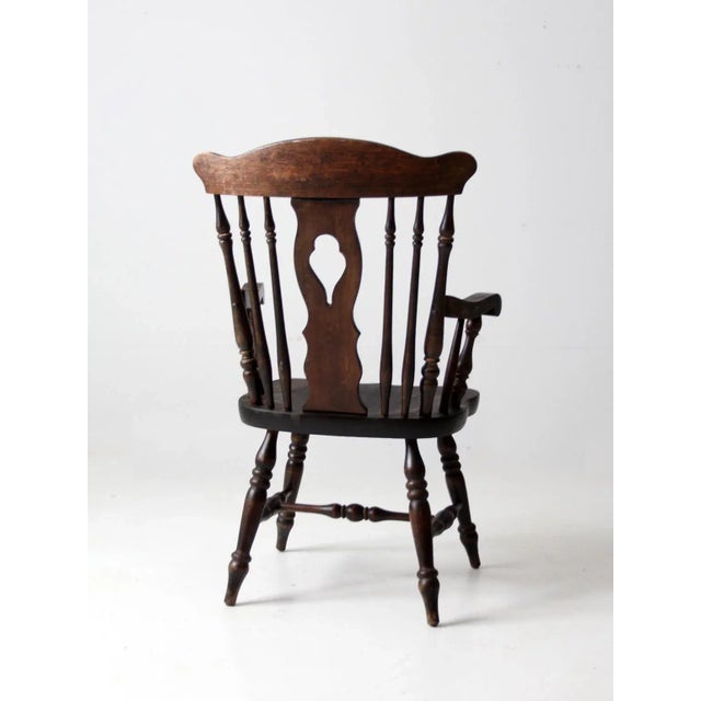 Rustic Mid-Century Nichols & Stone Wooden Arm Chair For Sale - Image 3 of 12