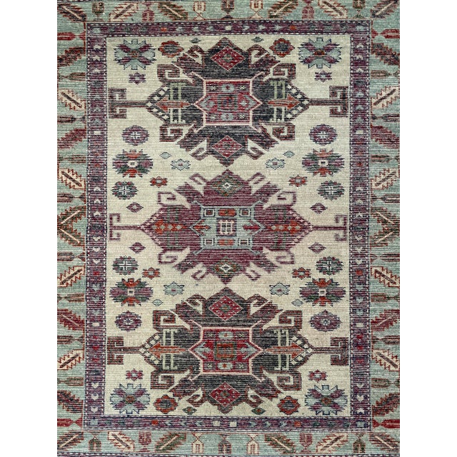 Hand-Knotted Kazak Style Rug, Turkey, 20th Century For Sale - Image 6 of 8