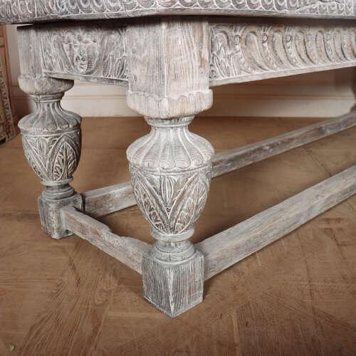 19th Century English Bleached Oak Centre Table For Sale - Image 4 of 10