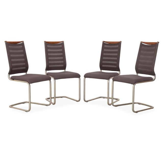 Fabric Lilli Cantilever Chairs from Venjakob, Set of 4 For Sale - Image 13 of 13