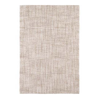 Dash & Albert by Annie Selke Crosshatch Ivory Micro Hooked Wool Rug, 6' x 9' For Sale