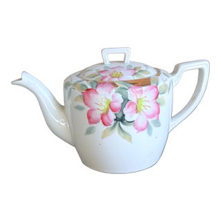 Antique, Early 20th Century Noritake Japan Azalea Porcelain Teapot With Lid For Sale