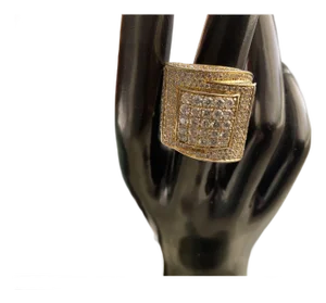 14k Yellow Gold Diamond Cocktail Ring