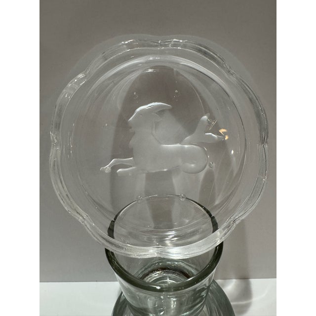 Vintage Clear Glass Zodiac Astrology Coasters With Frosted Designs - Set of 12 For Sale - Image 14 of 15