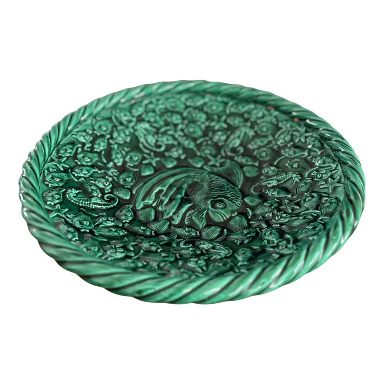 Vintage Vallauris Ceramic Fruit Bowl With Fish Motif, 1950s