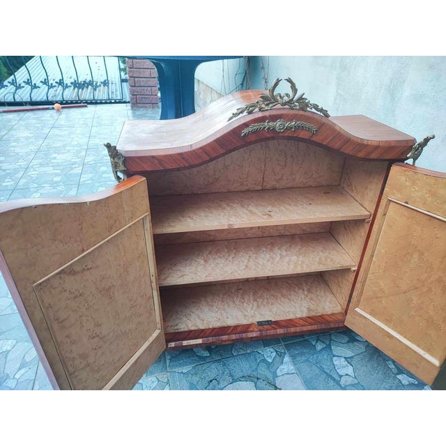 Pre-War Cabinet in Veneer and Enamel on Sheet Metal, 1890s For Sale - Image 13 of 18