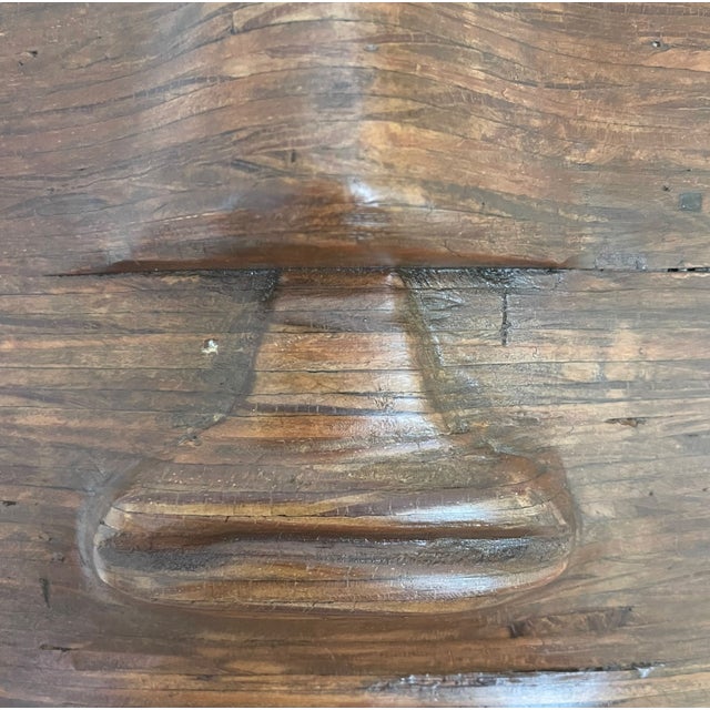 2002 Wooden Face Wall Sculpture For Sale In Austin - Image 6 of 11
