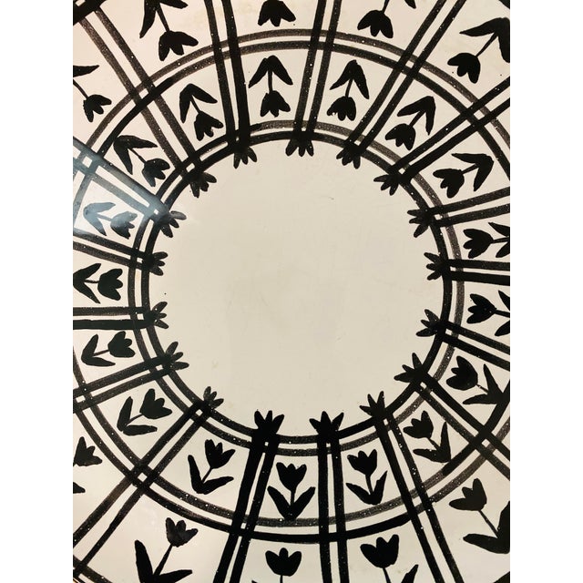 Black Vintage French Decorative Ceramic Platter For Sale - Image 8 of 9