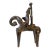 Vintage African Dogon Bronze Horseman Cast Handmade Mali 5.5" H For Sale