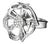 Late 20th Century14K White Gold Filigree Diamond Floral Cocktail Ring, Size 7.5 For Sale