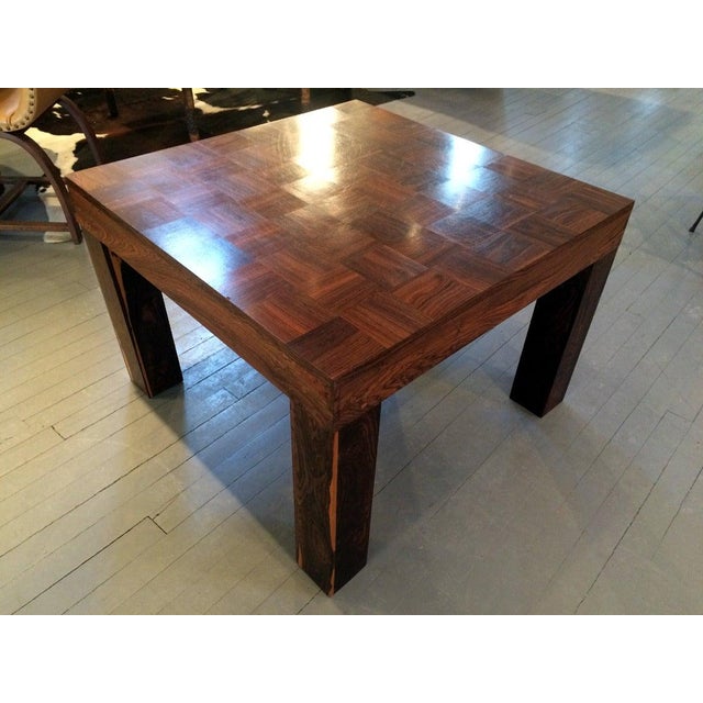 A set of two nesting tables made by Don Shoemaker for Señal, Mexico, circa 1960s. Heavy cubist construction with...