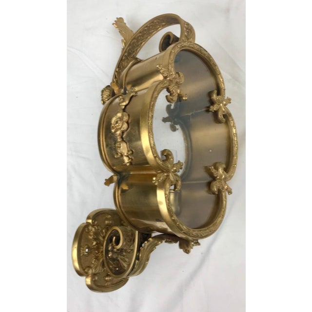 Traditional Pair of Bronze Venetian Style Wall Mount Lanterns or Sconces For Sale - Image 3 of 12