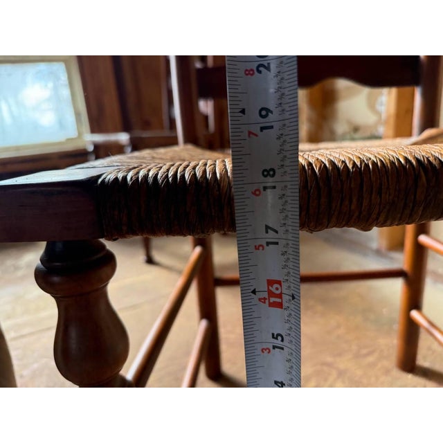Henkel Harris Early American Rustic Style High Ladder Back Dining Chairs. Set of 6 For Sale - Image 10 of 18