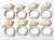 1980s Ceramic Pink Stripe Seashell Napkin Rings - A Set of 8 For Sale - Image 11 of 12