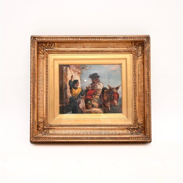 Thomas Kent Pelham, Spanish Villagers, 1870, Oil on Canvas For Sale - Image 8 of 8