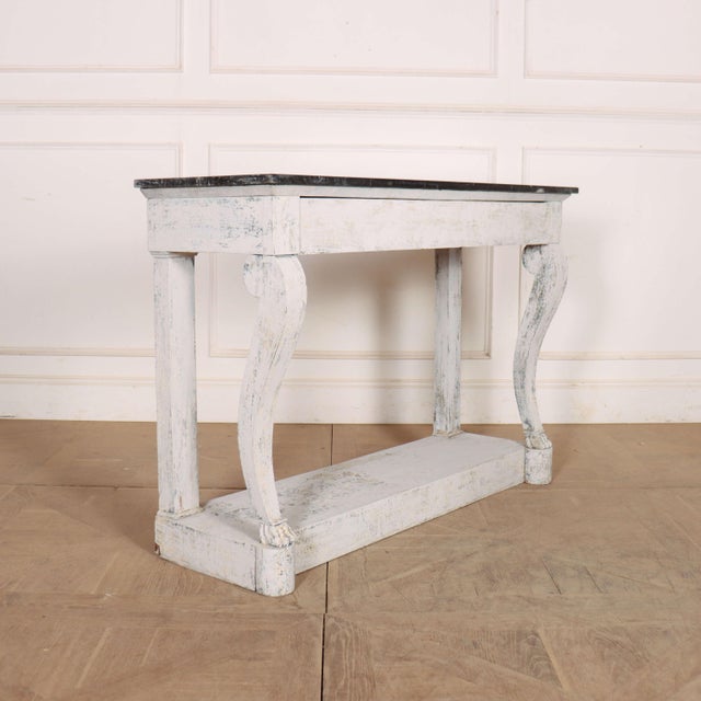 Stone French Marble Topped Console Table For Sale - Image 7 of 13