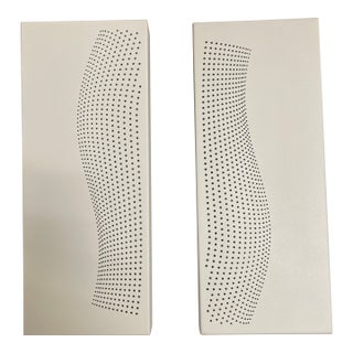 Sonneman Dotwave Led Wall Sconce in Textured White - Pair For Sale