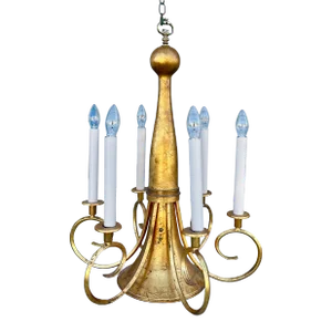 Vintage Gold Leaf Chandelier
