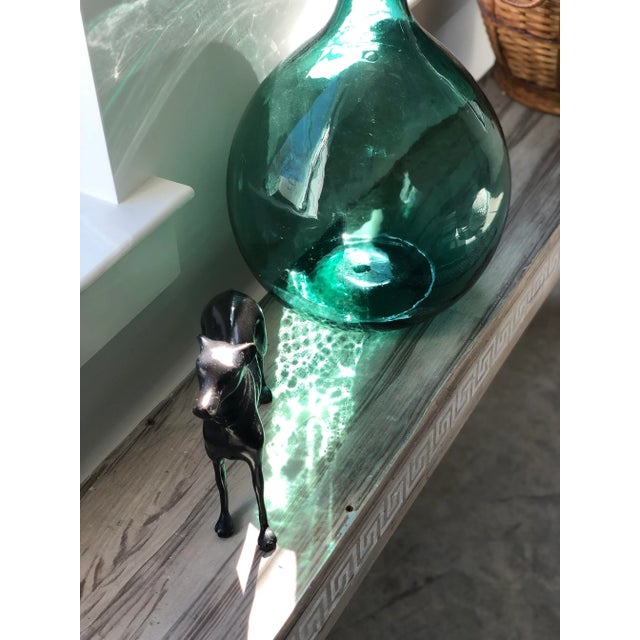 Metal Late 20th Century Bronze Greyhound Table Statue For Sale - Image 7 of 7