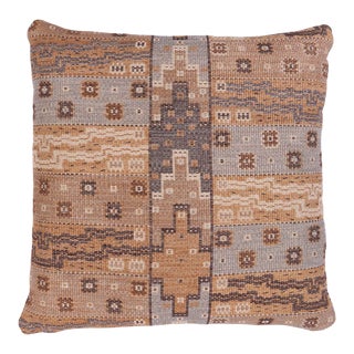 Schumacher Fairuza Flatweave Pillow In Fog For Sale