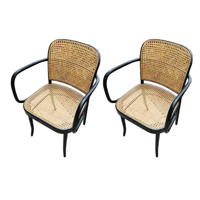 Set of No. 811 Chairs in Bentwood by Josef Hoffmann for Thonet For Sale