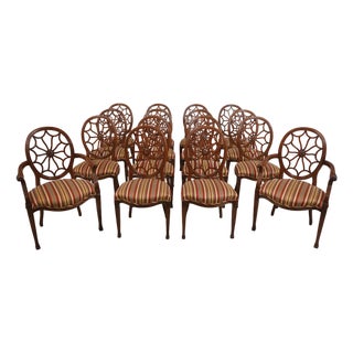 Set 16 Francisco Molon Spiral Web Back Dining Room Chairs For Sale