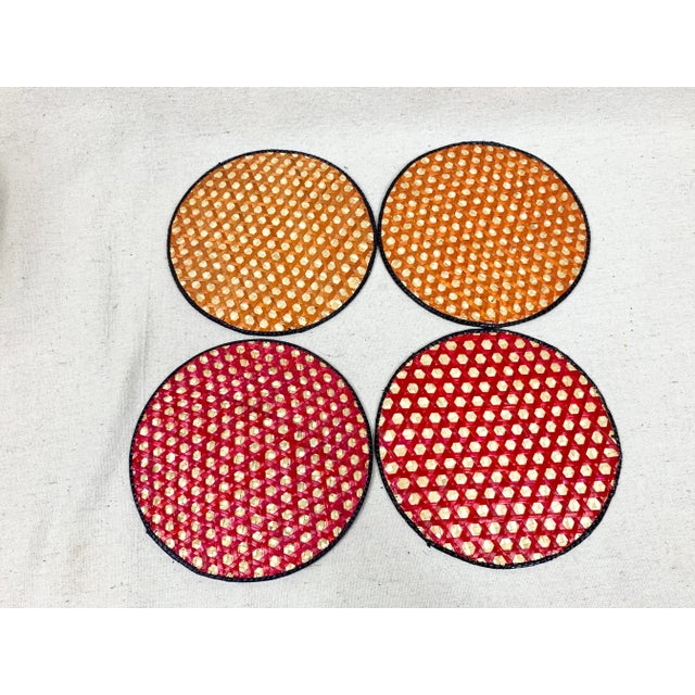 Vintage Raffia Rainbow Trivets-Set of 12 For Sale - Image 10 of 13