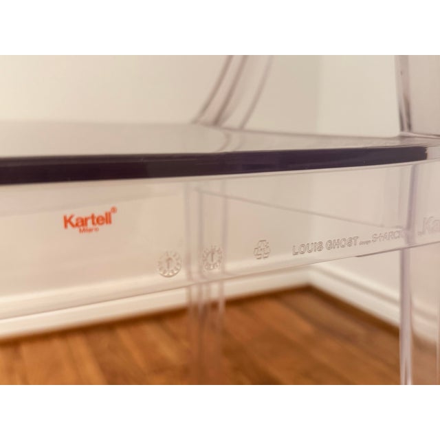 Set of 3 Authentic Philippe Starck “Victoria Ghost” Armchairs for Kartell – Clear For Sale - Image 10 of 10