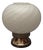 Modern Spherical Table Lamp in White Spiral Murano Glass and Metal, 1970s For Sale