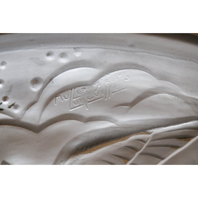 Silver French Art Deco Pendant Light by Muller Freres 1930 France For Sale - Image 8 of 8