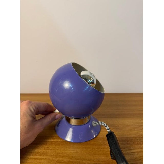 Purple Globe Lamp for Table by Abo Randers For Sale - Image 5 of 11