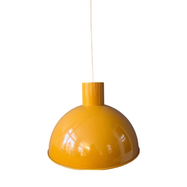 Yellow Enamel Pendant Lamp by Joe Hammerborg for Fog & Mørup For Sale