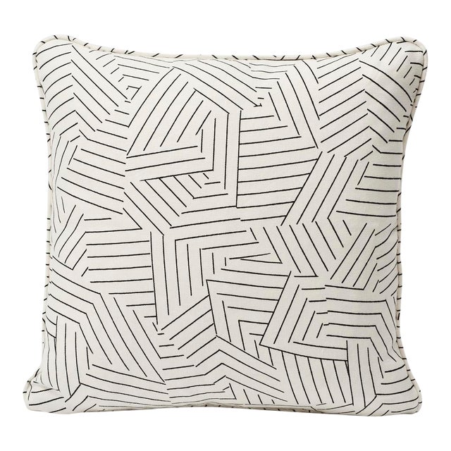 Textile Schumacher Pillow in Deconstructed Stripe Double-Sided Print For Sale - Image 7 of 8