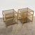 Vintage Brass and Smoked Glass 3-Tier Side Tables, 1970s, Set of 2 For Sale - Image 3 of 12
