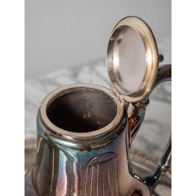 Metal Art Nouveau Coffee Set from Kenniger, Set of 3 For Sale - Image 7 of 15