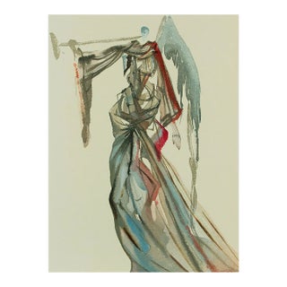 1960s Salvador Dali Woodcut Paradise 10 Angel of Sun For Sale