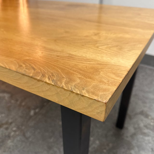 Wood Room & Board Parsons Dining Table For Sale - Image 7 of 12