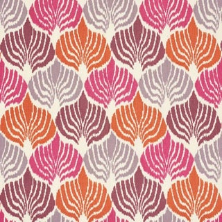 Sample - Schumacher Kimono Ikat Fabric in Berry For Sale