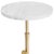 Contemporary Myles Accent/Drink Table, Natural Brass with Marble Top For Sale - Image 3 of 6