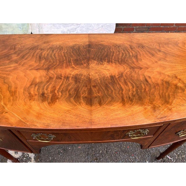 Brown Early 20th Century Antique Flame Mahogany Sideboard For Sale - Image 8 of 12